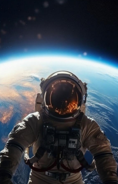 Astronaut above Earth